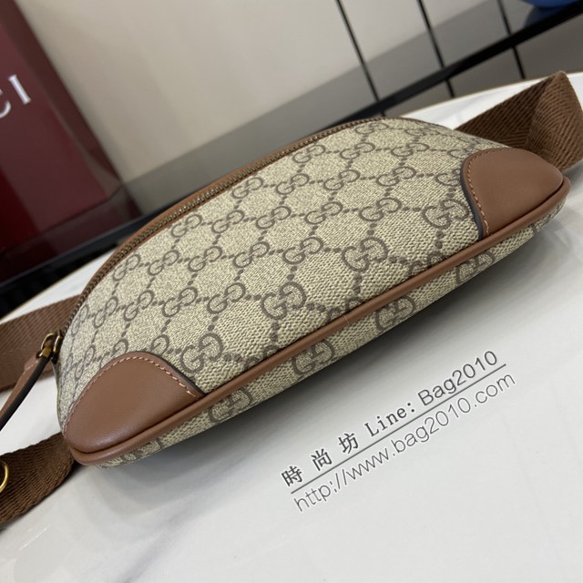 Gucci專櫃古馳最新款Emblem男士旅行系列斜挎包腰包 jh2577型號：821165